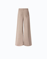 Flared gabardine jeans with super wide leg - Trasparente | Pinko