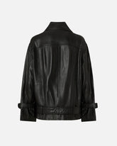 Leather biker jacket - | Pinko