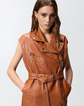 Lederweste im Bikerstil - | Pinko