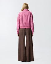 Bomber jacket in vintage leather - | Pinko