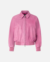 Bomberjacke aus Leder in Vintage-Optik - | Pinko