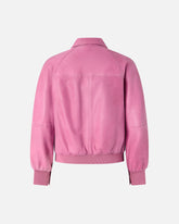 Bomber jacket in vintage leather - | Pinko