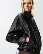 Nappa leather blouson jacket - | Pinko