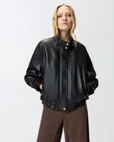 Nappa leather blouson jacket - | Pinko