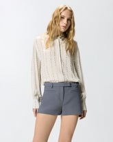 Leichte Bluse mit Schmuckstreifen - | Pinko