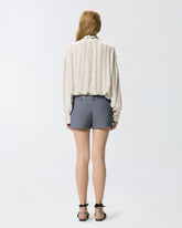 Leichte Bluse mit Schmuckstreifen - | Pinko
