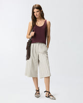 Bermuda shorts with jewel stripes - | Pinko
