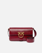 Love Bag One Slouchy medium shoulder bag in tumbled leather - Red | Pinko