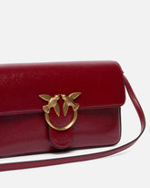 Love Bag One Slouchy medium shoulder bag in tumbled leather - Red | Pinko