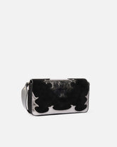 Love Bag One Slouchy medium shoulder bag in suede with inlays - Multicolor Black-Silver | Pinko