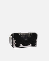 Love Bag One Slouchy medium shoulder bag in suede with inlays - Multicolor Black-Silver | Pinko