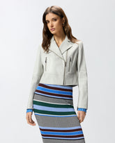 Biker-style jacket in nappa leather - | Pinko