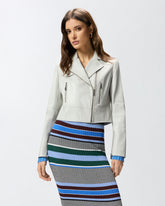 Biker-style jacket in nappa leather - | Pinko