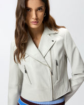 Biker-style jacket in nappa leather - | Pinko