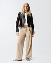 Nietenlederjacke im Bikerstil aus Nappaleder - | Pinko