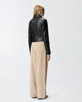 Nietenlederjacke im Bikerstil aus Nappaleder - | Pinko