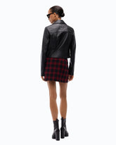 Nappa leather biker-style jacket - | Pinko