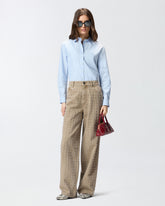 Boxy poplin shirt - Light Blue | Pinko