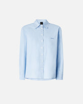 Boxy poplin shirt - Light Blue | Pinko