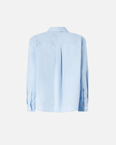 Boxy poplin shirt - Light Blue | Pinko