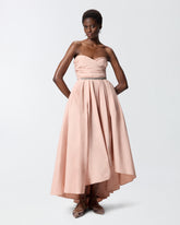 Elegantes langes Kleid mit Schmuckriemchen - Beige | Pinko