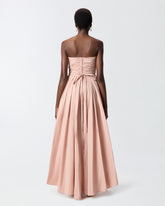 Elegantes langes Kleid mit Schmuckriemchen - Beige | Pinko