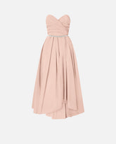 Elegantes langes Kleid mit Schmuckriemchen - Beige | Pinko