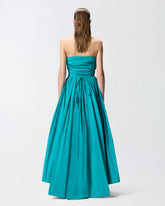 Elegantes langes Kleid mit Schmuckriemchen - Hellblau | Pinko
