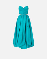 Elegantes langes Kleid mit Schmuckriemchen - Hellblau | Pinko