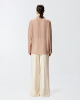 Rhinestoned georgette shirt - Dove grey | Pinko