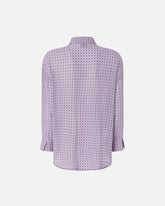 Rhinestoned georgette shirt - Lilac | Pinko