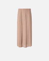 Midi skirt with fringes and rhinestones - Dove grey | Pinko
