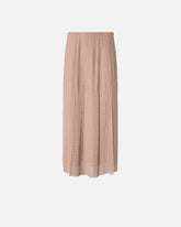 Midi skirt with fringes and rhinestones - Dove grey | Pinko