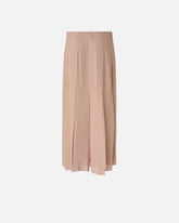 Midi skirt with fringes and rhinestones - Dove grey | Pinko