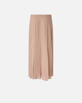 Midi skirt with fringes and rhinestones - Dove grey | Pinko