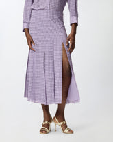 Midi skirt with fringes and rhinestones - | Pinko