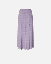 Midi skirt with fringes and rhinestones - Lilac | Pinko