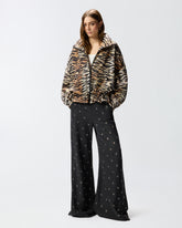 Zipped jacket with tiger print - | Pinko