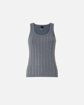 Vest top with jewel details - Grey | Pinko