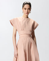 Crop top with wide sleeves - | Pinko