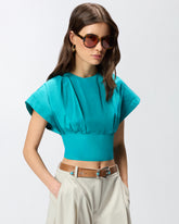 Crop-Top mit weiten Ärmeln - | Pinko