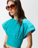 Crop-Top mit weiten Ärmeln - | Pinko