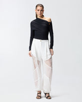 Hose mit Details aus Spitze - | Pinko