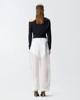 Hose mit Details aus Spitze - | Pinko