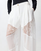 Hose mit Details aus Spitze - | Pinko