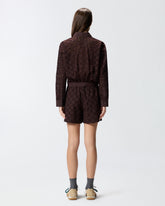 Cropped shirt with broderie anglaise - | Pinko