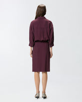 Midikleid mit hemdähnlichem Oberteil und Gürtel - | Pinko