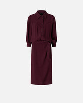 Midikleid mit hemdähnlichem Oberteil und Gürtel - | Pinko