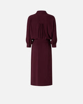 Midikleid mit hemdähnlichem Oberteil und Gürtel - | Pinko