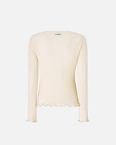 Gerippter Pullover mit Schmuckrändern - | Pinko